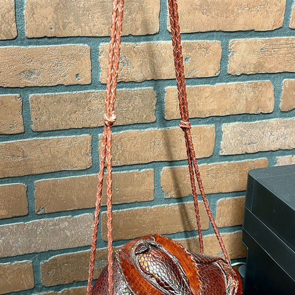 VINTAGE REAL ARMADILLO PURSE 1930’S-1940’S ERA ART BAG - Picture 3 of 10